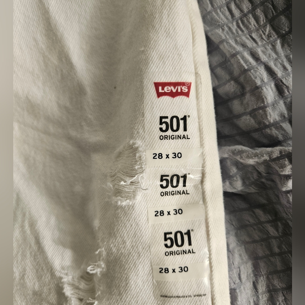 White 501 Levi's